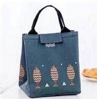 BigBagsThailand กระเป๋าเก็บอุณหภูมิ ลายฟลามิงโก และลายปลา ขนาด 25 CM. รุ่น A049