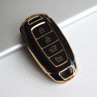 4 Buttons TPU Car Key Case For Hyundai i30 Ix35 KONA Encino Solaris Azera Grandeur Ig Accent Santa Fe Palisade Shell Fob Cover Key Chains