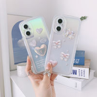 เคสโทรศัพท์ OPPO Reno 8Z 5G Reno 7Z 5G Reno6 Z 5G Reno 8 5G Reno 5 5G Reno 7 5G Reno 7 Lite 5G Reno 6 5G Reno 2F Reno 2Z reno 5Z 5G Luxury Shiny Bow Love Heart เคสโทรศัพท์ซิลิโคน