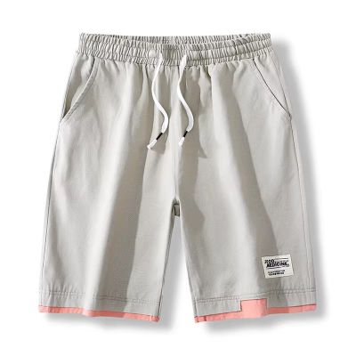 กางเกงขาสั้นผ้าฝ้ายผู้ชายฤดูร้อนสไตล์ร้อนกางเกงกีฬาลำลองกางเกงห้าส่วนทรงหลวมแมทช์ลุคง่าย DK61625
