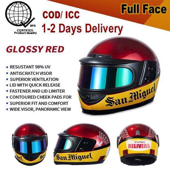COD】RIDER Motorcycle Helmet Full Face Helmet for motorcycle With ICC