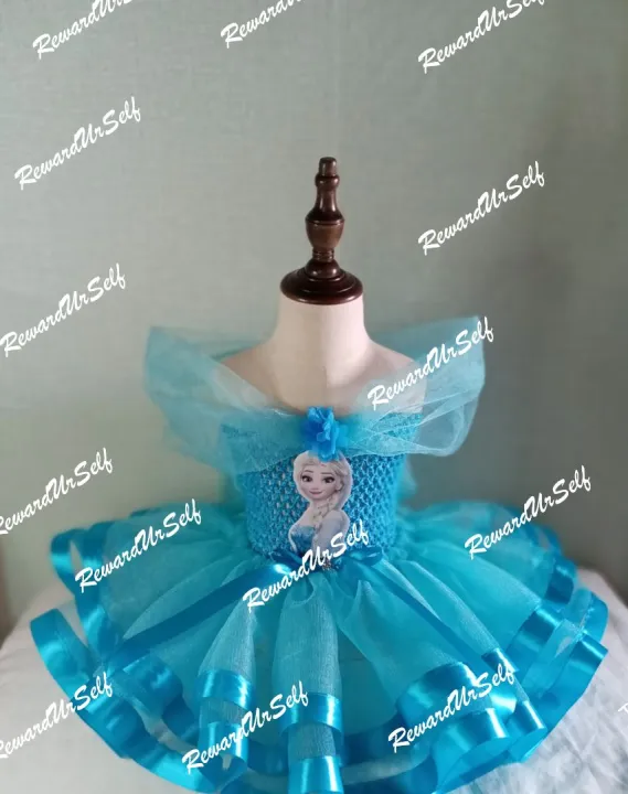 Elsa Frozen inspired top & skirt tutu dress 1 - 7 years old available (  shoes & headband available ) | Lazada PH