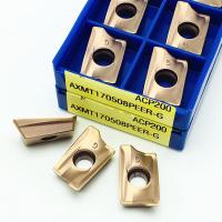 10 ชิ้น AXMT170508PEER-G ACP200 เครื่องมือกลึงภายในคุณภาพสูงเครื่องกลึง CNC AXMT 170508 เม็ดมีดคาร์ไบด์ดั้งเดิม AXMT170508