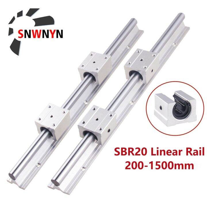 SBR20 Set 2001500mm Linear Guide Rail With 4pcs SBR20UU Linear Bearing