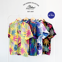 เสื้อฮาวาย Pidoza Hawaii แนววินเทจ ทรงหลวม ใส่สบาย ผ้าสปันเรยอน