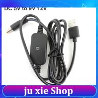 JuXie store USB Power Boost Line USB DC 5V to DC 9V 12V Step Up Cable Module connector Converter Adapter power supply Cable 5.5*2.1mm Plug