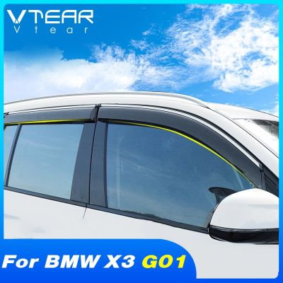Vtear สำหรับ BMW X3 G01 2018-2021หน้าต่าง Visor ภายนอกอัตโนมัติอุปกรณ์ป้องกัน Sun Rain Guard คิ้วแถบรถยนต์