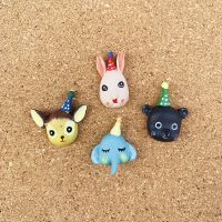 4 Pcs Elephant Cute Cartoon Thumbtacks Push Pin Decoration Cork Board Photo Wall Thumb Tack Diy Pushpins Office Binding Supplies Clips Pins Tacks