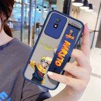 Hpcase เคสสำหรับ Vivo Y02T Y02A พร้อมแถบข้อมือกันกระแทกด้านหลังฝ้าเคสการ์ตูนอนิเมะ Uzumki Naruo สำหรับเด็กผู้หญิงเด็กผู้ชายขอบป้องกันเลนส์เต็มรูปแบบเคสโทรศัพท์บางเฉียบ