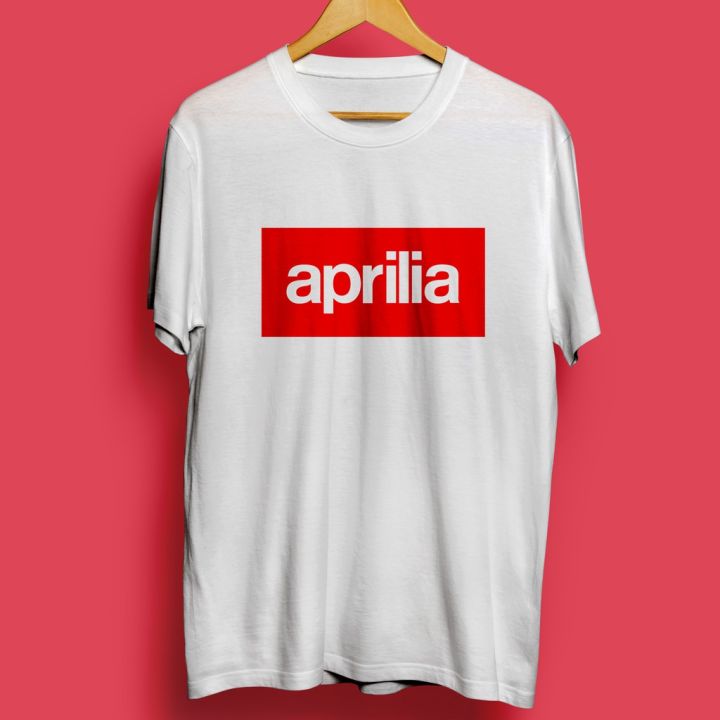 เสื้อยืดผ้าฝ้ายเสื้อยืดแขนสั้น-ผ้าฝ้าย-พิมพ์ลายรถจักรยานยนต์-aprilia-แบบกําหนดเองs-5xls-5xl