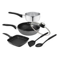 Seagull - ชุดกระทะนอนสติ๊กคิทเช่นทู 6 ชิ้น รหัส 110001037[ #Cookware Sets  ]