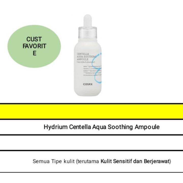 COSRX Hydrium Centella Aqua Soothing Ampoule 40ml Lazada Indonesia
