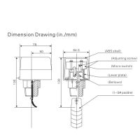 HFS-25 1/Dn25 6-380V สแตนเลสสตีลของเหลวที่ติดต่อสวิตช์ SPDT ควบคุมใบพายน้ำ