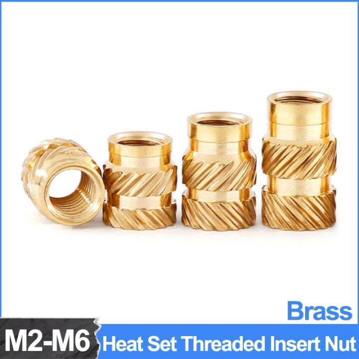 Brass Female Knurled Threaded Heat Set Insert Nut for 3D Print Hot Melt