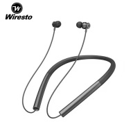Wiresto Magnetic Neckband Bluetooth Earphones Wireless Soft Silicone thumbnail