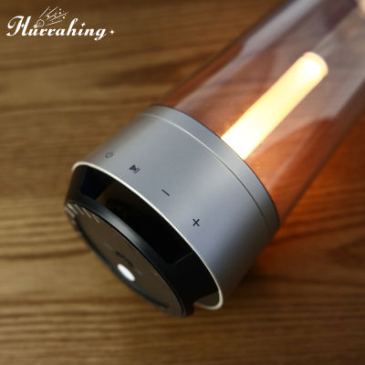 Candela Lamp Led Night Light พร้อมลำโพงบลูทูธศัพท์มือถือหายใจเหมือนเทียนแสงหายใจ Stepless Dimming Home Decor