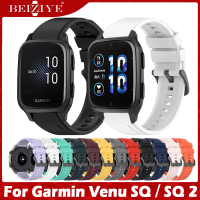 Soft Silicone Band For Garmin Venu SQ SQ 2 สาย ซิลิโคนสำหรับ Smart Watch Soft Silicone Replacement Band สาย ซิลิโคน สายนาฬิกา Rubber Bracelet Watchbands For Garmin Forerunner 645 245 245M /Vivoactive 3 Music / Vivomove HR สาย ซิลิโคน สายนาฬิกา