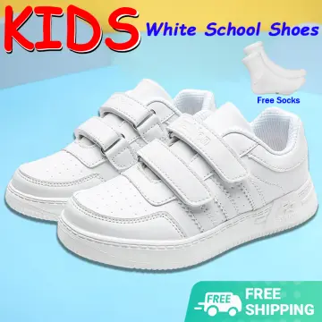 White deals strap sneakers