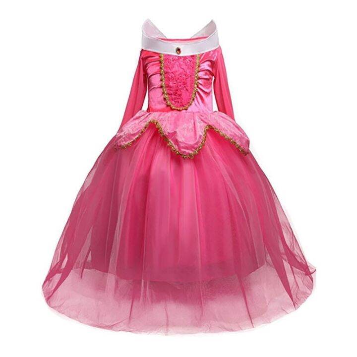 girl-princess-dresses-up-kids-sleeping-beauty-blue-pink-fancy-costume-children-christmas-birthday-party-ball-gown-aurora-clothes