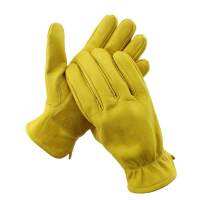 Gazechimp Mens Motorcycle Cowhide Leather Yellow Racing Motorbike Biker s822