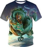 ARORALS Mens Dragon T-Shirt Summer Short Sleeve Tees Tops Fantasy Animal Theme Shirt Realistic Graphic Shirt