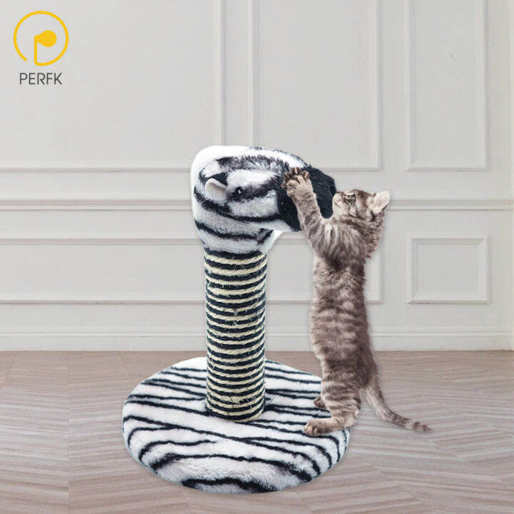 Perfk Cat Scratching Post Climbing Tree Scratcher Scratch Interactive ...