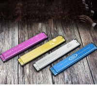 24 Hole Harmonicas Diatonic Polyphony C Tone เครื่องดนตรีบลูส์พิณฝึกซ้อมหีบเพลงปากเด็กเพลงผู้ใหญ่