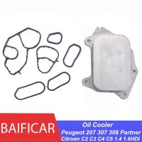 Baificar Brand New Heat Exchanger Oil Cooler With Seal 1103K2 For Peugeot 206 207 307 308 Partner Citroen C2 C3 C4 1.4 1.6 HDI