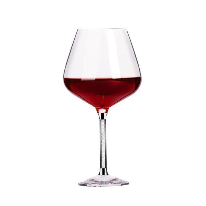 แก้วไวน์เบอร์กันดีกระจกขนาดใหญ่ไม่มีตะกั่วแก้วไวน์คริสตัลสีแดงแบบสร้างสรรค์ชุดแก้วไวน์สนุกๆ