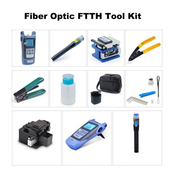 ผู้ขายที่ดีที่สุดไฟเบอร์ออปติก-ftth-ชุดเครื่องมือพร้อม-cleaver-optical-power-meter-คีมปากกาสีแดง