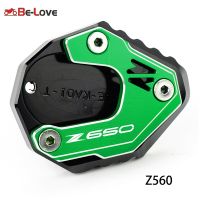 Green-Z650 Z650 Ninja650 Essories For Kawasaki Z 650 NINJA 650 RS 2017-2023 Motorcycle Kickstand Side Stand Enlarger Pad Tire Valve Caps