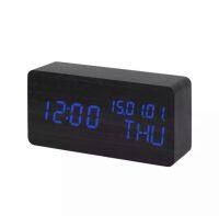 LED Clock Li&amp;Taiรุ่น6035C ไม้นาฬิกาปลุกปฏิทินการควบคุมด้วยเสียงตารางอุณหภูมินาฬิกาดิจิตอล Despertador Desktop อิเล็กทรอนิกส์นาฬิกา แท้100%