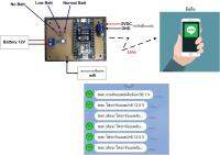 บอร์ดแจ้งเตือนระดับแบตเตอรี่ผ่านไลน์