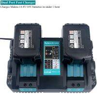 DC18RD Dual USB Port Charger สำหรับ Makita Battery Charger 14.4V 18V BL1860 BL1415 BL1430 BL1830 BL1850 BL1845