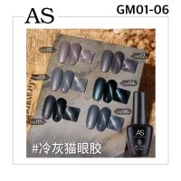 สีเจล As 15ml. ขวดดำ GM 01-06 Cat eye สีเจลแม่เหล็ก