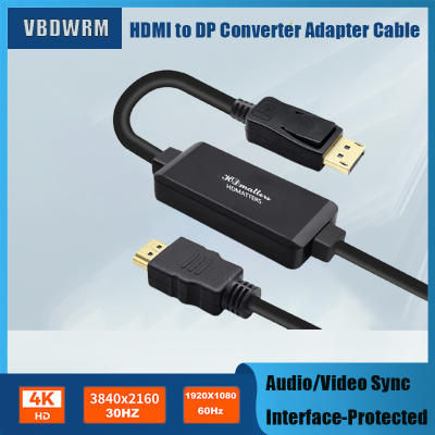 Active 4K HDMI to Displayport 1.2 converter adapter cable 1.8M HDMI in to Displayport out for PC laptop PS4 apple TV