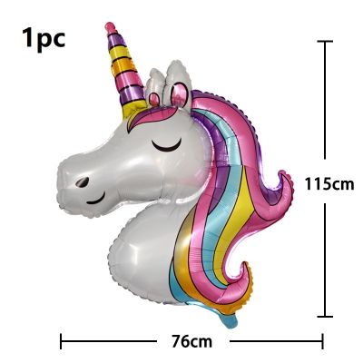 110x80cm 70*46  50*32 large medium and small unicorn balloon unicorn horse foil balloon childrens birthday wedding decoration Balloons