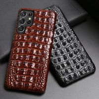 ◆✳∏ Leather Phone Case For Samsung S21 S20 S22 S23 Ultra S21FE S10e S9 S8 Plus Note 20ultra 8 9 10 lite Crocodile Back Texture