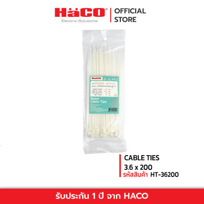 HACO CABLE TIES (Natural Color) 3.6 x 200 รุ่น HT-36200
