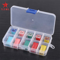 2023 10pcs Car Fuse Combination Kit With Plastic Box 20a/30a/40a/50a/60a Fuse Replacement Parts For Truck Suv