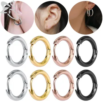 Fake Lip Ring Clip Mouth Ring Hoops Women Stainless Steel - Temu Japan