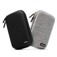 2x BOONA Waterproof Storage Bag for 2.5-Inch Mobile Hard Drive Power Supply USB Drive Data Dable Headset Gray &amp; Black