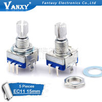 5PCS พลัมจับ 15mm rotary encoder coding switch/EC11/ดิจิตอล potentiometer พร้อมสวิทช์ 5 ขา