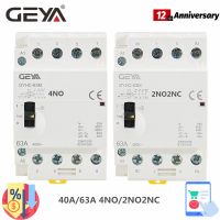 【Taiyong Electric】GEYA GYHC 4P 40A 63A 2NC2NO หรือ4NO 220V/230V 50/60HZ Din Rail ในครัวเรือน AC Modular Contactor ด้วยตนเองการทำงาน