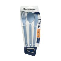 SEA TO SUMMIT TITANIUM CUTLERY SET 3PC (KNIFE, FORK AND SPOON) ชุดช้อนส้อมมีดพกพา