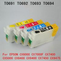 【100%-New】 lixuetong 1ชุด69 T0691-T0694หมึกสำหรับ EPSON เติมได้ CX7000F CX5000 CX8400 CX9400เครื่องพิมพ์ CX7450