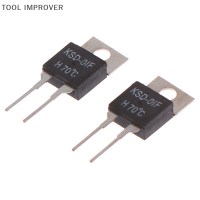 TOOL IMPROVER 2pcs ปกติเปิด Thermal SWITCH Temperature SENSOR Thermostat KSD-01F 70 degC