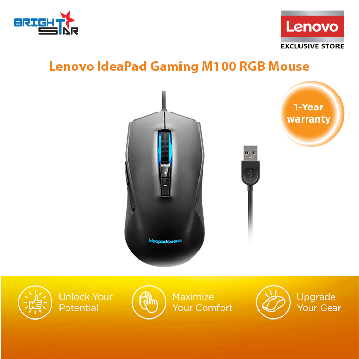 Lenovo IdeaPad Gaming Mouse M100 RGB (Wired 1 Year Warranty) Lazada