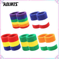 Bitak ผ้าฝ้ายสีสันสดใส Unisex Sport Sweatband สายรัดข้อมือป้องกันข้อมือวิ่งแบดมินตันบาสเก็ตบอลรั้งผ้าวงเหงื่อ