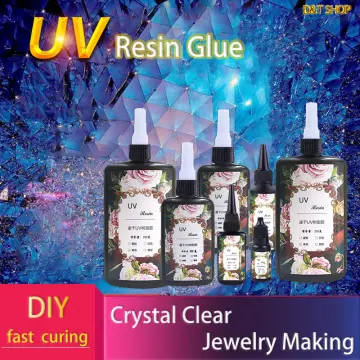 UV Resin Kit,100g Super Crystal Clear Hard Resin Glue Non-Toxic